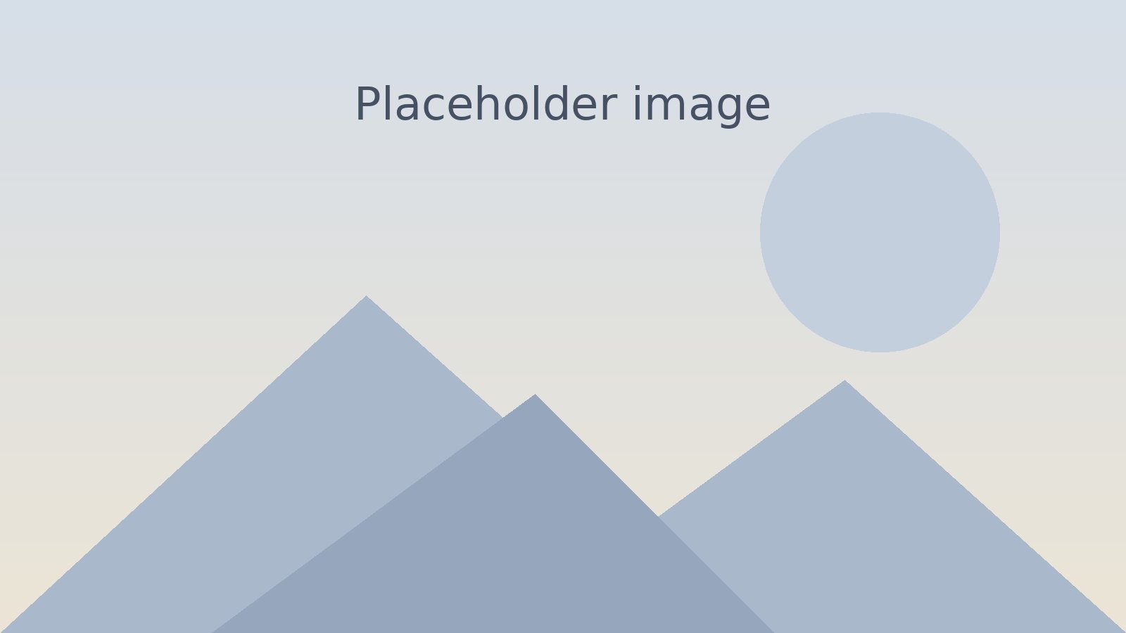 Placeholder illustration of hills under a pale sky